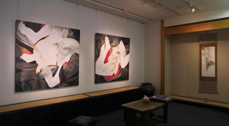 亀井三千代展「絵空言」会場風景｜2017年4月17日～27日、会場：羽黒洞